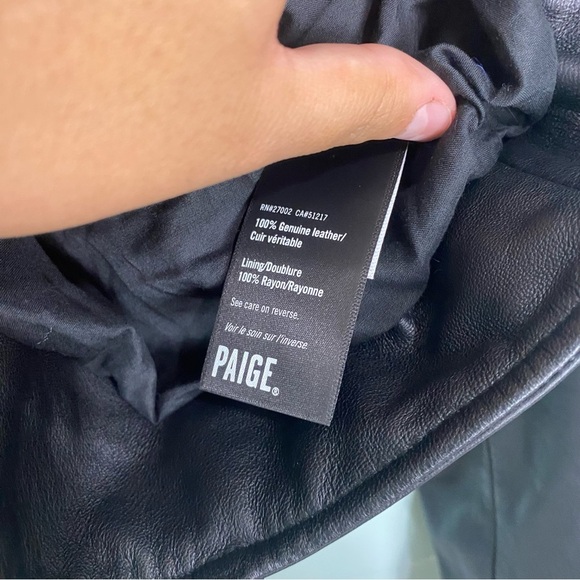 Paige Demetra Leather Moto Jacket Sz XS - Picture 7 of 10